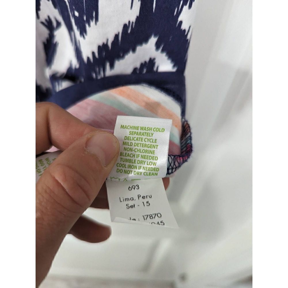 Lilly Pulitzer‎ Beacon Little Fish Dress women's size XS navy blue pima cotton - Picture 7 of 8